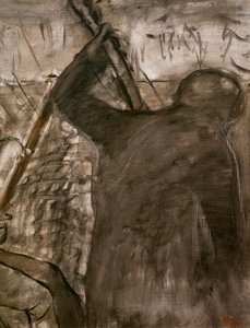 Musikere i orkesteret (detalj). Rundt 1870. Olje på lerret. av Edgar Degas