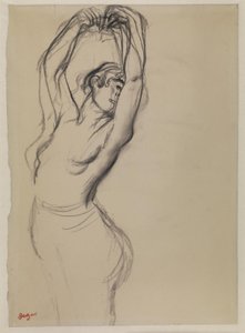 Nakendanser med armene hevet av Edgar Degas