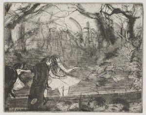 På trinn III, 1876-77. av Edgar Degas