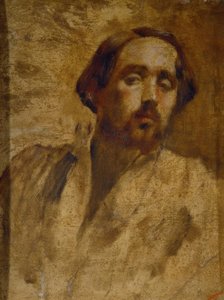 Portrett av kunstneren i en verkstedbluse av Edgar Degas