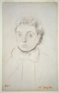 Portrett av Joséphine Gaujelin, før 1867 (kritt på papir) av Edgar Degas