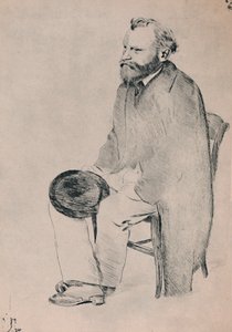 Portrett av Manet sittende, ca. 1865, 1946. av Edgar Degas