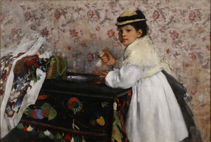 Portrett av Mlle. Hortense Valpinçon av Edgar Degas