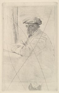 Portrett av gravøren Joseph Tourny, 1857 (kansellert etsning) av Edgar Degas
