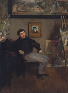 Portrett av maleren Tissot av Edgar Degas
