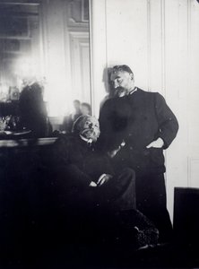 Portretter av poeten Stephane Mallarme (1842-1898) og maleren Auguste Renoir (1841-1919). Fotografisk påbud av Edgar Degas (1834-1917) 1895 Paris, Jacques Doucet bibliotek av Edgar Degas