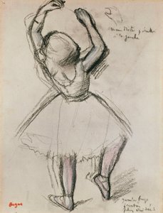 En danser sett bakfra av Edgar Degas