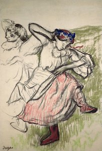 Russiske dansere, ca. 1899 (kull og pastell på kalkerpapir) av Edgar Degas