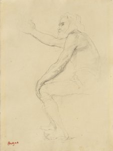 Sittende gammel mann, ca. 1862 av Edgar Degas