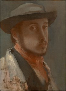 Selvportrett, ca. 1858 av Edgar Degas