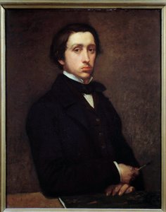 Selvportrett eller Degas i portrettmaleri av Edgar Degas (1834-1917) 1855 Søn. 0,81x0,64 m Paris, musee d
