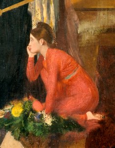 Semiramis Building Babylon uferdig, detalj, 1860-1862 av Edgar Degas