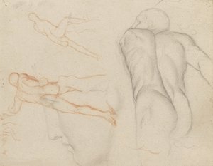 Studier av "The Borghese Gladiator", ca. 1856-57 av Edgar Degas
