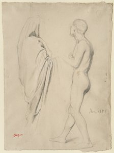 Studie for "Dante og Virgil", ca.1856-57 av Edgar Degas