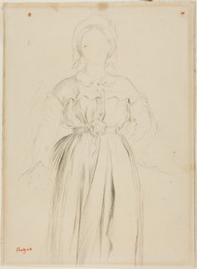 Studie for et portrett av Marguérite de Gas av Edgar Degas