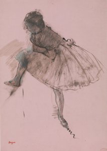 Studie av en ballettdanser recto, Two Studies of Dancers verso, ca. 1873. av Edgar Degas