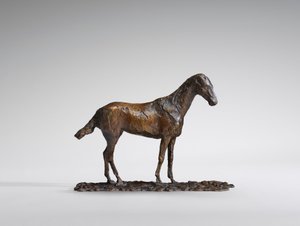 Studie av en Mustang, original voks fra 1860-tallet, støpt i 1921. av Edgar Degas
