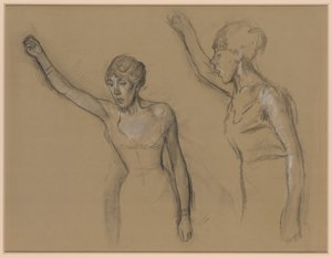 Studie av en sanger av Edgar Degas