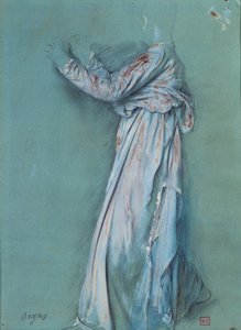 Studie av en kvinnedrape for “Semiramis”” (ca. 1860 - 62). Tegning av Edgar Degas (1834-1917) av Edgar Degas