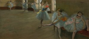 Dansere i et øvingsrom. Rundt 1880 av Edgar Degas