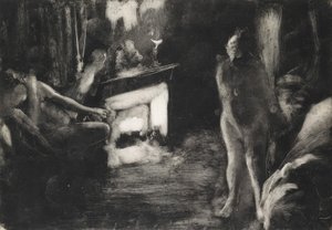 The Fireside, ca. 1876-77. av Edgar Degas