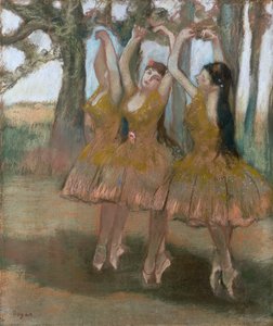 Den greske dansen, ca. 1881 av Edgar Degas