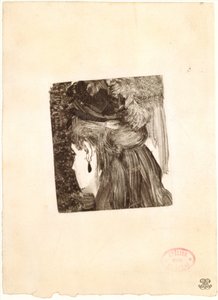 The Jet Earring, 1876-77. av Edgar Degas