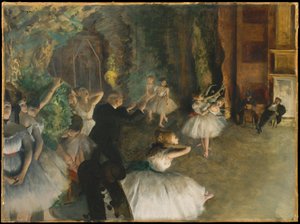 Ballettprøven på scenen av Edgar Degas