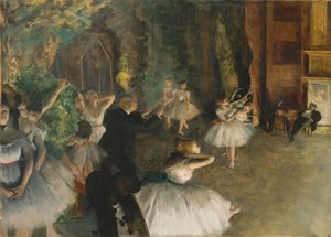 Ballettens gjenhør på scenen, ca. 1878-79 av Edgar Degas