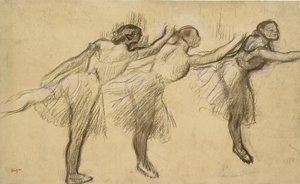 Tre studier av en ballerina, slutten av 1800-tallet av Edgar Degas