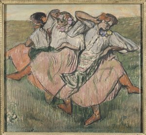 Trois danseuses russes - Three Russian Dancers, av Degas, Edgar (1834-1917). Pastell på papir, slutten av 1890-tallet. Mål: 62x67 cm. Nationalmuseum Stockholm av Edgar Degas