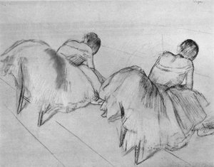 Two Dancers Resting, 1900-tallet av Edgar Degas