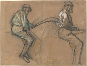 To studier av en jockey, ca. 1884. av Edgar Degas