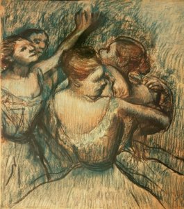 Fire dansere i halv lengde av Edgar Degas