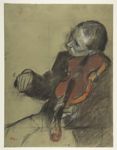 Fiolinist, studie til «Dansetimen» av Edgar Degas