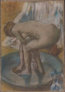 Badende kvinne i et grunt kar av Edgar Degas