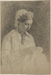 Broderende kvinne av Edgar Degas