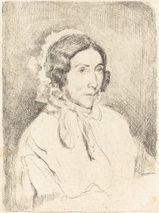 Kvinne i en rynket cap Dame agée, 18591860. av Edgar Degas