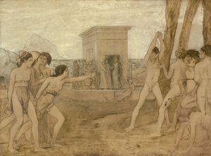 Unge spartanske jenter utfordrer gutter av Edgar Degas