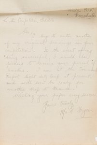 Brev til en aviskonkurranseredaktør, 1917 av Edgar Fryer