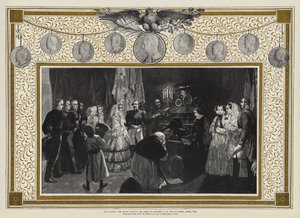 Hennes Majestet Dronningen besøker graven til Napoleon I i Invalides, Paris, 1855 av Edgar Melville Ward