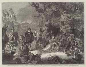 Highgate Fields under den store brannen i London, i 1666