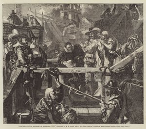 Henrettelsen av Montrose, i Edinburgh, 1650 av Edgar Melville Ward