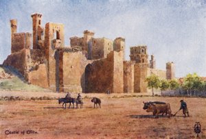 Nord-Spania: Olite, The Castle (farge litho) av Edgar T. A. Wigram