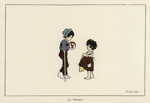 Strangers (farge litho) av Edith Farmiloe