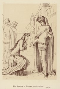 Møtet mellom Dorigen og Aurelius (lito) av Edith Scannell