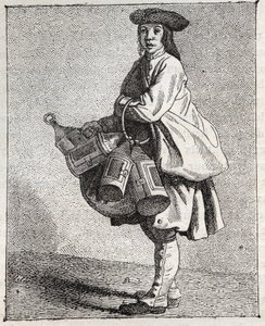 Le marchand de lanternes - Pepetit metier de Paris (Études prises dans le bas Peuple, ou les Cris de Paris) - engraving by Edme Bouchardon (1698-1762) av Edmé Bouchardon