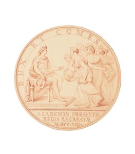 Kongens besøk til akademiene, 1719 av Edmé Bouchardon