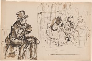 Scene på en Paris Cafe av Edme Alexis Alfred Dehodencq