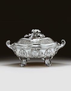 Louis XV terrin, deksel og foring av Edme Pierre Balzac